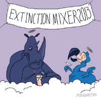 Gif animé rhinocéros extinction
